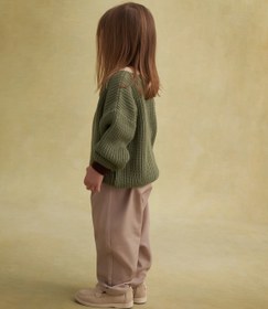 Resim Unisex Çocuk Gabardin Bel Lastikli Pantolon Bej - 2-3 Yaş 