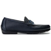 Resim Valentıno Erkek Hakiki Deri Mavi Loafer Ayakkabı 667 2088 Erk Ayk Y23 Dark Blue Siyah 