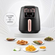 Resim Karaca Air Pro Cook Xl 2 In 1 Konuşan Airfryer Rosegold 4 Kişilik 