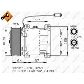 Resim NRF 32709 Klima Kompresörü Mıdlum 00 - Volvo Fl2 