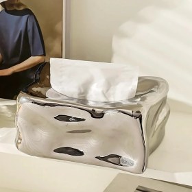 Resim Dekoratif Peçetelik Seramik Peçetelik Gümüş Renk WM23051-Y 