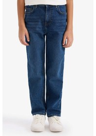 Resim Defacto Erkek Çocuk Straight Fit Düz Paça Jean Pantolon F8430a826smnm34 Mavi-nm34 