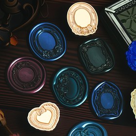 Resim 1 Adet Retro Sekizgen Mum Mühür Damgası - Düğün Davetiyesi, Hediye Paketleme ve Tebrik Kartları için Klasik Kabartma Fotoğraf Çerçevesi Tasarımı - Ayrılabilir Dekoratif Süs 