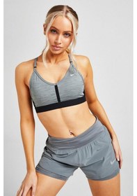 Resim Nike Dri Fit Indy V Neck Light Support Womens Bra Black Kadın Sporcu Sütyeni Gri Gri 