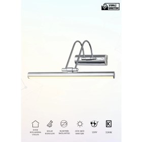 Resim Karen Banyo 35 cm Krom Kasa Gün Işığı, Elektrikli Banyo Ayna Tablo Aydınlatma Flüt Kuğu LED Aplik 