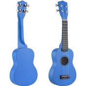 Resim 21 İnç Akustik Soprano Ukulele, Tam Bağdat Ağacı Gövde, Taşınabilir Müzik Aleti, Erkek/ Kız İçin, Aksesuarsız Mavi 