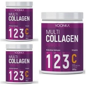 Resim Voonka Multi Collagen Powder 300 Gr 3 Adet 