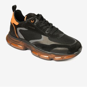 Resim Greyder Erkek Siyah Turuncu Hakiki Deri Sneaker Ayakkabı 4K1SA17200 
