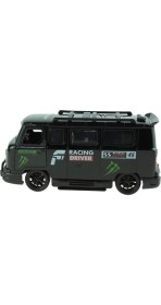 Resim Oyuncak Minibüs Işıklı Sesli Duman Çıkaran Sürtmeli Minibüs Siyah 