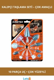 Resim Letsii 10 Parça Kalıpçı Taşlama Ucu Seti Metal, Ahşap ve Plastik Yüzeyler İçin 