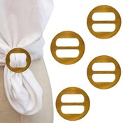 Resim Vintage Tarzı DIY Katı Ahşap Bayan Kemer Tokası Sonbahar Kış Vintage Maillard Moda Aksesuarları 