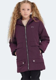 Resim Slazenger CAMELIA Kız Çocuk Kapüşonlu Mor Mont & Kaban 