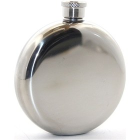 Resim Paslanmaz Çelik Yuvarlak 5 Oz Tekli Matara - Gümüş Renk Çok Renkli 