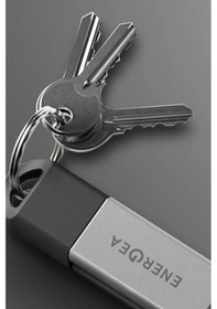 Resim Energea Sheath Key 15cm 60w 2in1 Type-c To Type-c Ve Usb-a Hızlı Şarj Kablo - Gümüş 