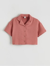 Resim LC Waikiki LCW Kids Pembe Basic Kız Çocuk Müslin Gömlek Ve Pantolon 