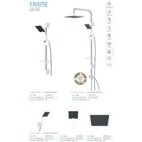 Resim İsaoğlu Yapı Beyaz Duş Sistemi Tepe Yağmurlama Siyah Beyaz Çift Renk Ruş Seti Beyaz 