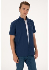 Resim U.s. Polo Assn. Erkek Lacivert Gömlek Kısa Kollu 50302500-vr033 Lacivert 