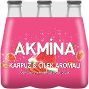 Resim Akmina Karpuz Çilek Maden Suyu 6x200 ml 
