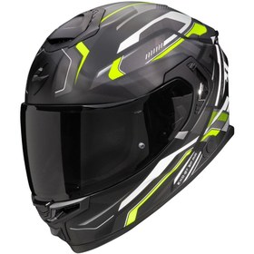 Resim Scorpion Apex Exo-gt Sp Carbon Matrix Air Agusta Kapalı Motosiklet Kaskı Mat Siyah Gri Sarı 