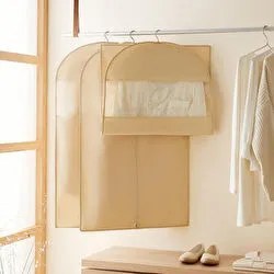 Resim 3'lü Bej Balıksırtı Elbise Kılıfı Set 