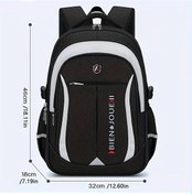 Resim Sunshine011 Erkekler Günlük Hafif Trendy Büyük Kapasiteli Siyah Business Travel Laptop Sırt Çantası Lise Öğrencileri İçin - Siyah 