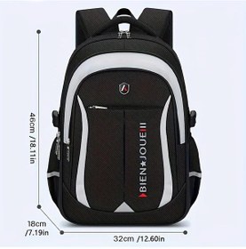 Resim Sunshine011 Erkekler Günlük Hafif Trendy Büyük Kapasiteli Siyah Business Travel Laptop Sırt Çantası Lise Öğrencileri İçin - Siyah 