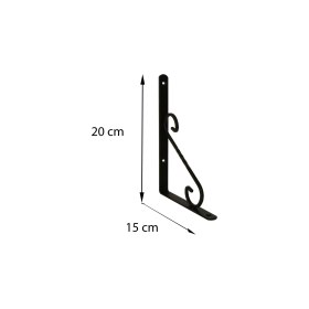 Resim Ennalbur Ferforje Raf Altı No:2 Siyah 