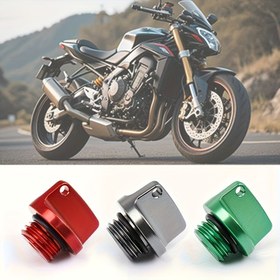 Resim Alüminyum Alaşımlı Motosiklet Yağ Kapağı, Dayanıklı ve Su Geçirmez Diş Tasarımı - Tüm Modellere Uygun 