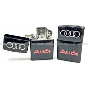 Resim Audi Mat Siyah Kapaklı Benzinli Çakmak N11.199 