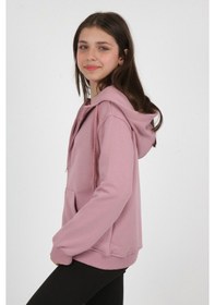 Resim Toontoy Kız Çocuk Cep Üstü New Coll Nakışlı Hırka Gül Kurusu 