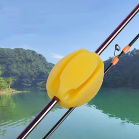 Resim 1 adet Dayanıklı Kauçuk Balıkçılık Kamışı Sarma Topu - Bu Sarı Tutucu Klips ile Kamışlarınızı Güvenli ve Düzenli Bir Şekilde Saklayın ve Taşın, Balıkçılık Kamışı Tutucu 