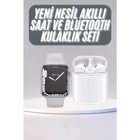 Resim Akıllı Saat Kulaklık Hediyeli Uyku ve Sağlık Takibi Yapabilen Uzun Ömürlü Midastech 