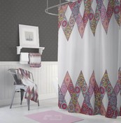 Resim Zethome Banyo Perdesi 2x120x200 Çift Kanat Duş Perdesi Halka Hediyeli Duşakabin Perdesi 10149 