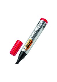 Resim Bic 2300 Kırmızı Permanent Kalem Kesik Uç Kırmızı 