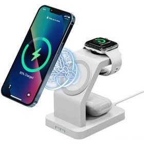 Resim Reedark 3'lü Kablosuz Şarj İstasyonu: İphone 13/12, Watch Ve Airpods Uyumlu 