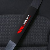 Resim 2 adet Spor Araba Koltuk Kemeri Pedleri - for bmw 1 3 5 7 Serisi ve X1 X3 X4 X5 X6 için uyumlu, for Toyota, for Volkswagen, for Honda, for Hyundai için - Şık Siyah ve Kırmızı Tasarım, Polyester Malzeme, Araba İç Aksesuarları | Spor Tasarım | Dayanıklı Omuz Askı Kapakları, Araba Koltuk Kemeri Pedleri 