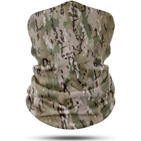 Resim Dair Askeri Kamuflaj Desenli Motosiklet Bandana Boyunluk Outdoor Balak 