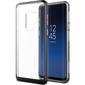 Resim Vrs Design Galaxy S9 Plus İle Uyumlu Crystal Bumper Kılıf Metallic Black Siyah 