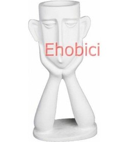 Resim Polyester Elleri Yüzünde Soyut Saksı 25X12 Cm Hyk610 
