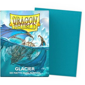 Resim Dragon Shield - Glacier: Standard Size 100 Matte Dual Sleeves (Magic, Pokémon, One Piece) - Glacier (100 Standard Matte Dual) 