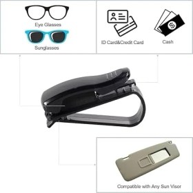 Resim Araç Gözlük Tutucu Klips - Güneşlik Üzerine Takılabilir Askı, Sağlam Klips, Tek Elle Kolay Kullanım | Otomobil, Suv, Kamyon Için Gözlük Saklama Aparatı 