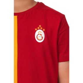 Resim Galatasaray Orijinal 5 Yıldız Parçalı Çocuk T-Shırt 