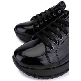 Resim Tamer Tanca Kadın Hakiki Deri Siyah Rugan Sneakers & Spor Ayakkabı 322 2514502 Bn Ayk Sk25-26 Sıyah Krsk Rgn Siyah 