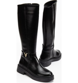 Resim Leyal Deri Çizme siyah 