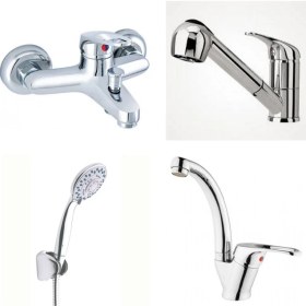 Resim ARÇE Mix Banyo + Kuğu Lavabo + Spiralli Mutfak Bataryası Ve Duş Takımı 