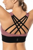 Resim Lioness Activewear Gül Kurusu Yüksek Destekli Sırt Detaylı Kaplı Spor Sütyeni 