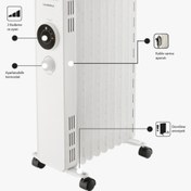Resim Luxell LUX-1225 9 DİLİM BEYAZ RADYATÖR 