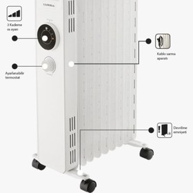 Resim Luxell LUX-1225 9 DİLİM BEYAZ RADYATÖR 