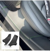 Resim Honeybeeshop 2025 Tesla Model Y İçin 2 Adet Arka Kapı Eşik Koruma Plakası Çarpma Önleyici Aksesuar 