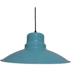 Resim Riolight Retro Turkuaz Içi Turkuaz Tekli Metal Sarkıt Çap: 37Cm 